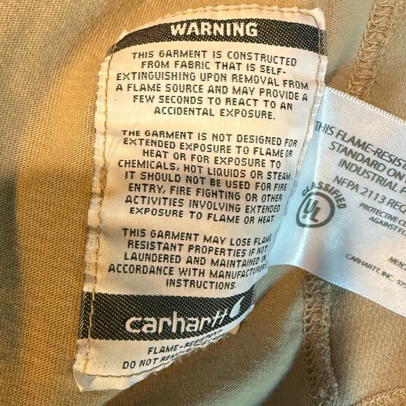 Carhartt Women’s Flame Resistant Force Cotton Long Sleeve Crewneck Shirt Size XL - Picture 9 of 12